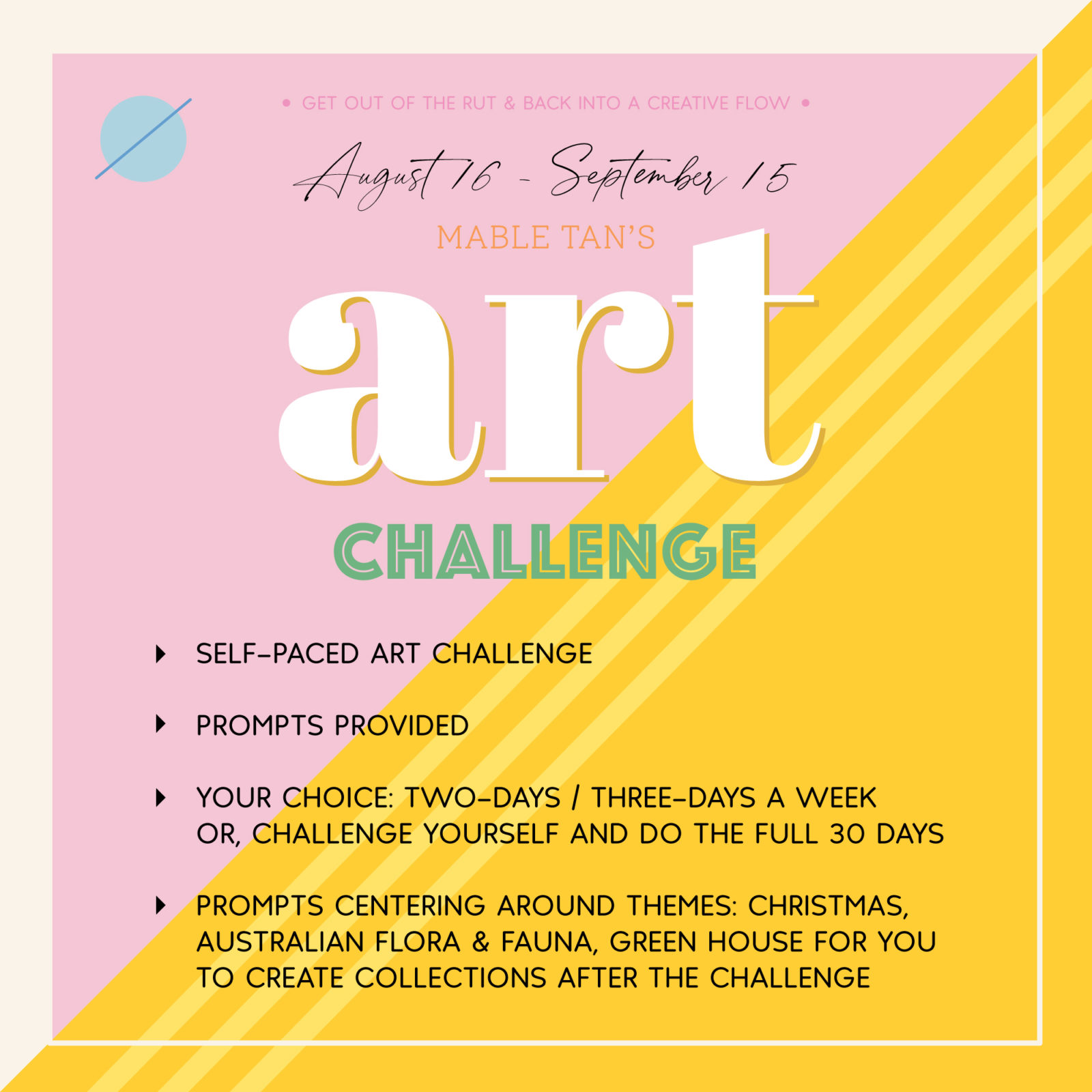August Art Challenge (2021) | mabletan.com